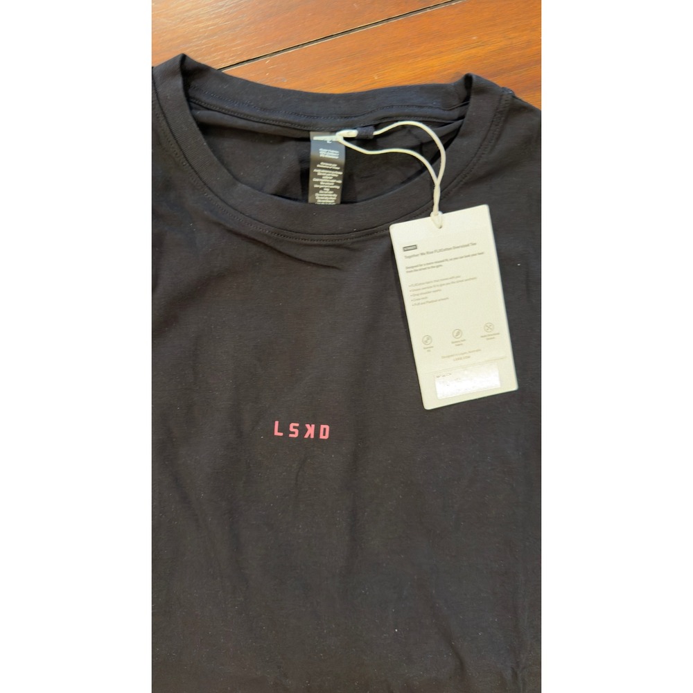 LSKD Together We Rise FLXCotton Oversized Tee Black Candy Pink Large NWT NEW - Picture 16 of 16